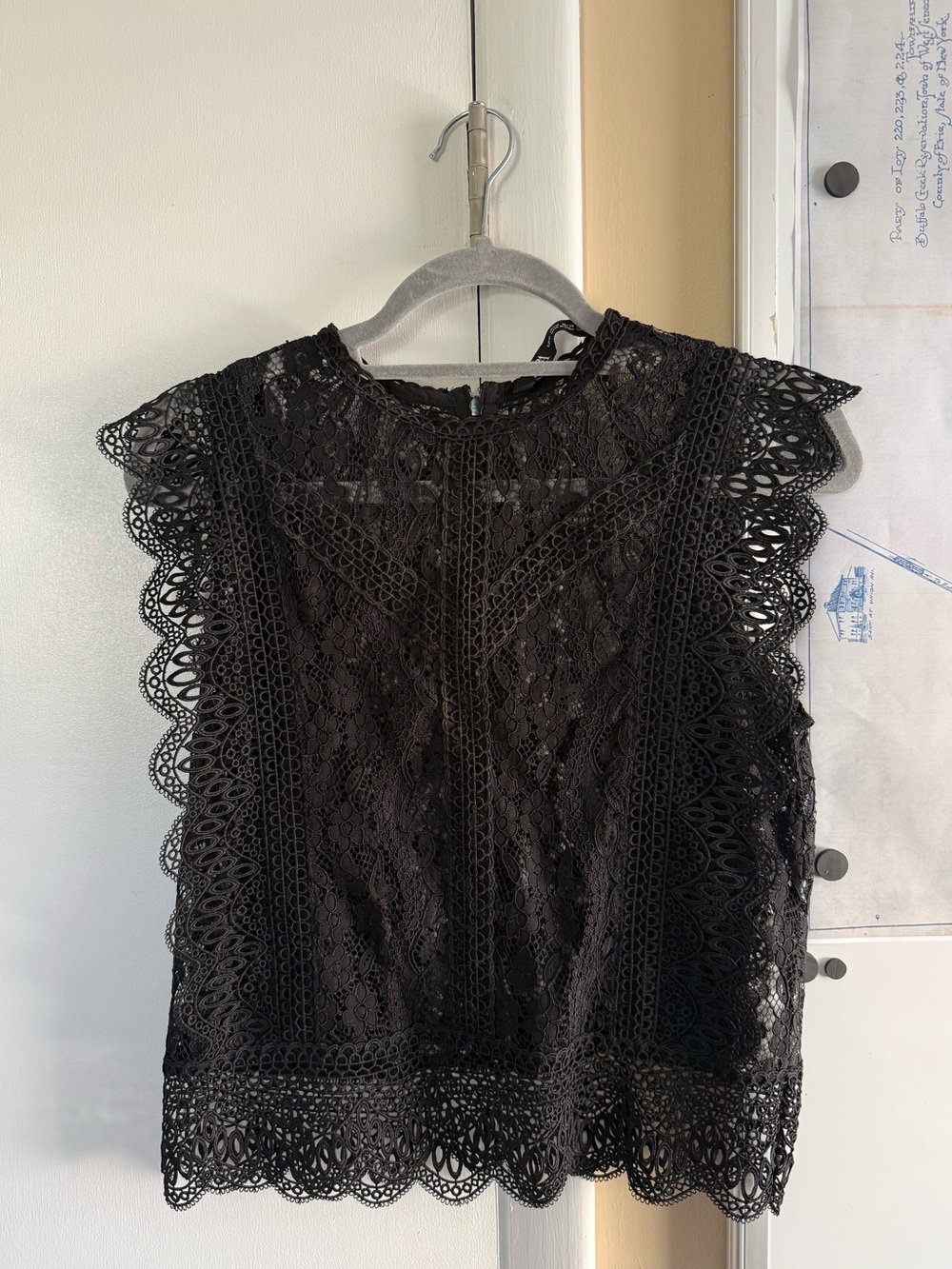 Zara Black Lace Top